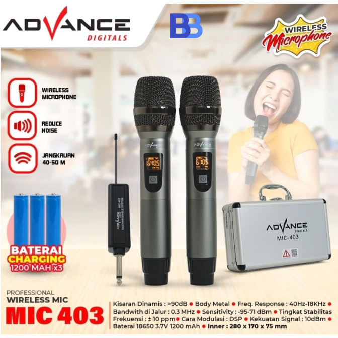 ADVANCE MICROPHONE WIRELESS MIC 403