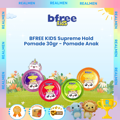 BFREE KIDS SUPREME HOLD POMADE 30gr | JOYFULL POMADE RAMBUT ANAK BFREE | WATER BASED