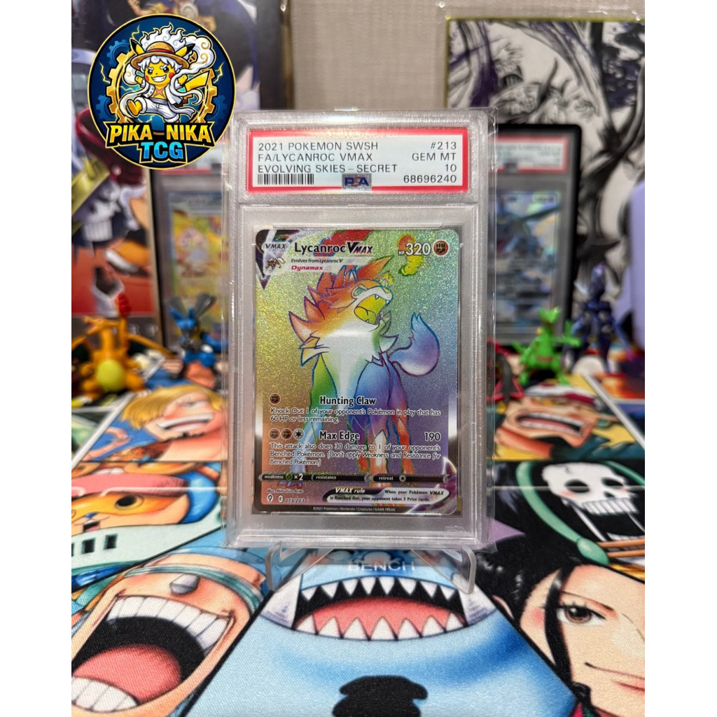 eng lycanroc vmax secret rainbow full art psa 10 kartu pokemon tcg
