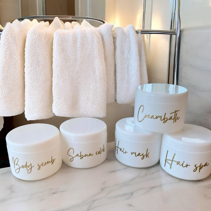 tempat lulur jar 500ml . body scrub hair mask sabun colek aesthetic refill wadah serbaguna estetik