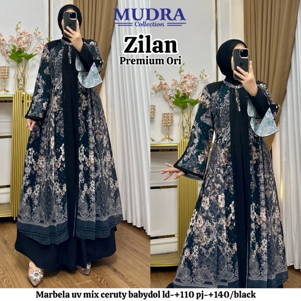 ZILAN DRESS BY MUDRA DRESS WANITA BAJU LEBARAN GAMIS MEWAH BAJU KONDANGAN BAJU LEBARAN GAMIS WANITA 