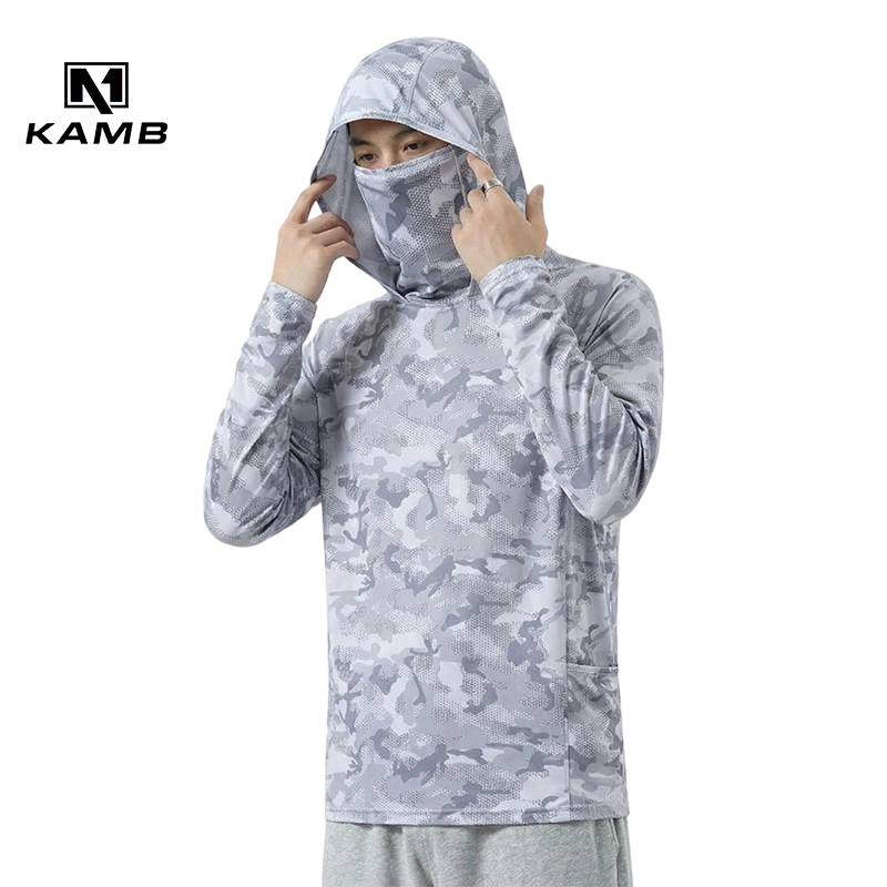Produk baru KAMB Jersey Mancing Anti UV Dry Fit Lengan Panjang Camouflage