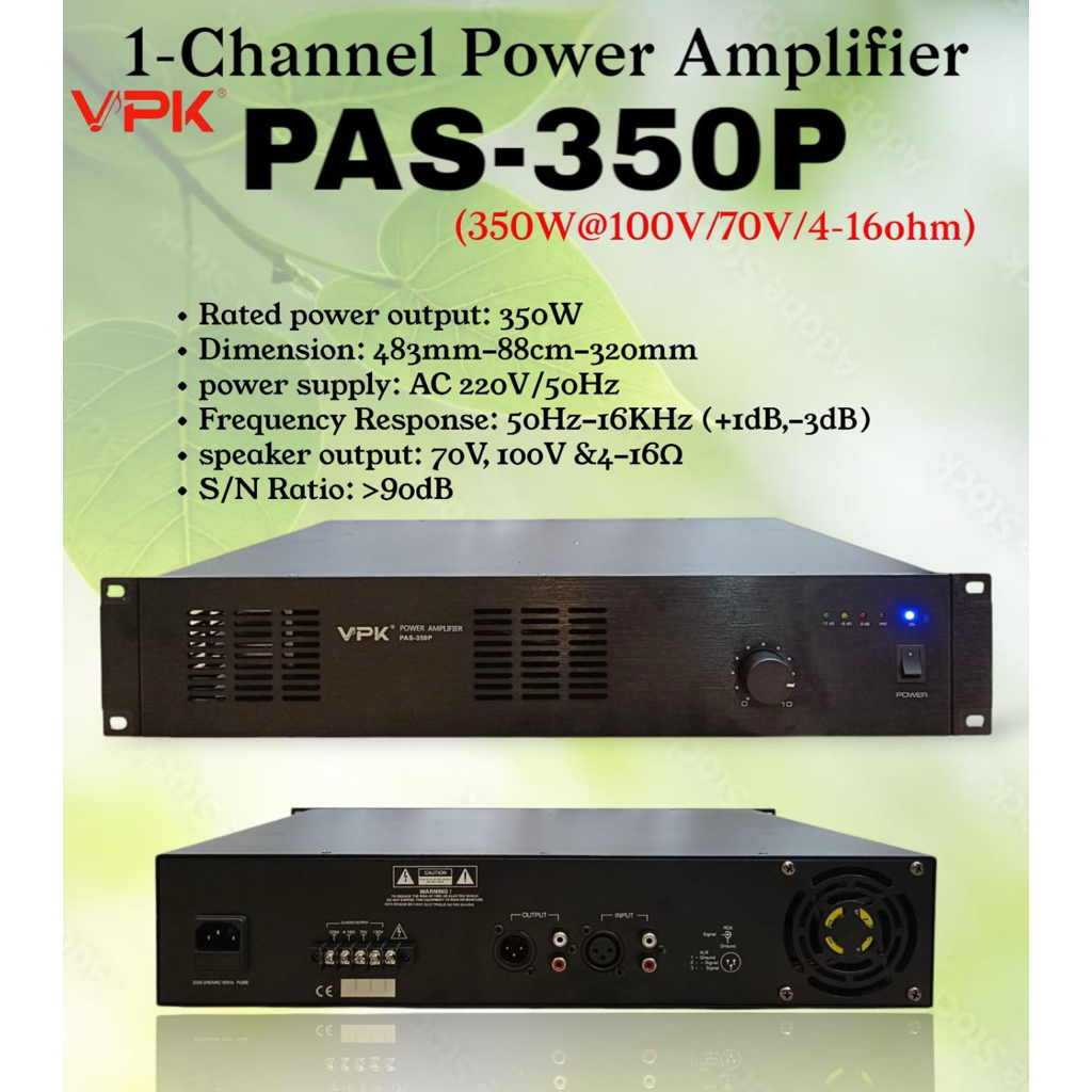 Power Amplifier 1Channel PAS-350P 350 watt