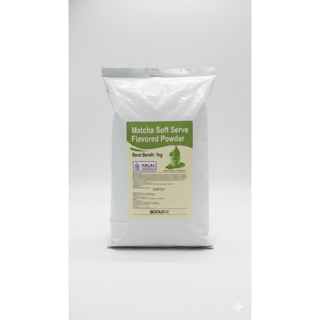 BODUO MATCHA ICE CREAM POWDER - Bubuk Es Krim Matcha Instan Murah Halal Distributror Resmi Premium -