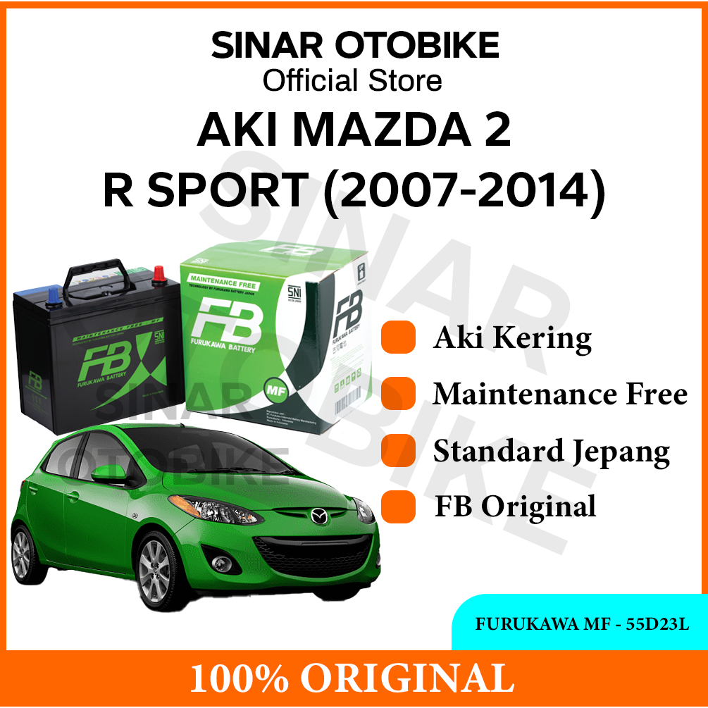 AKI MAZDA 2 R SPORT FURUKAWA BATTERY MF KERING 55D23L