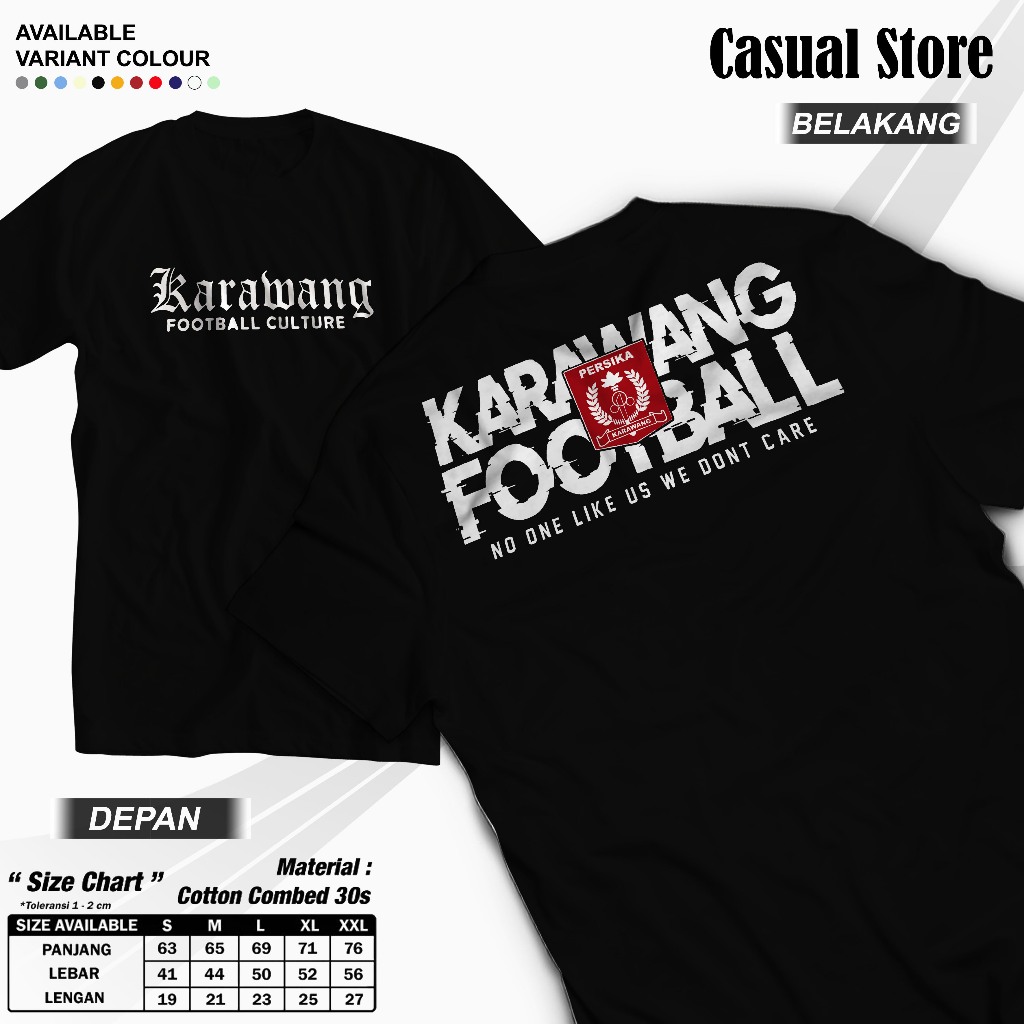 Kaos Tshirt Casual Persika Karawang Football Culture