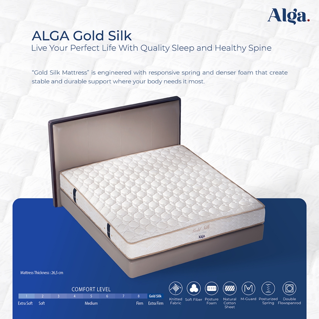 Kasur Spring bed ALGA Gold Silk Spring bed matras