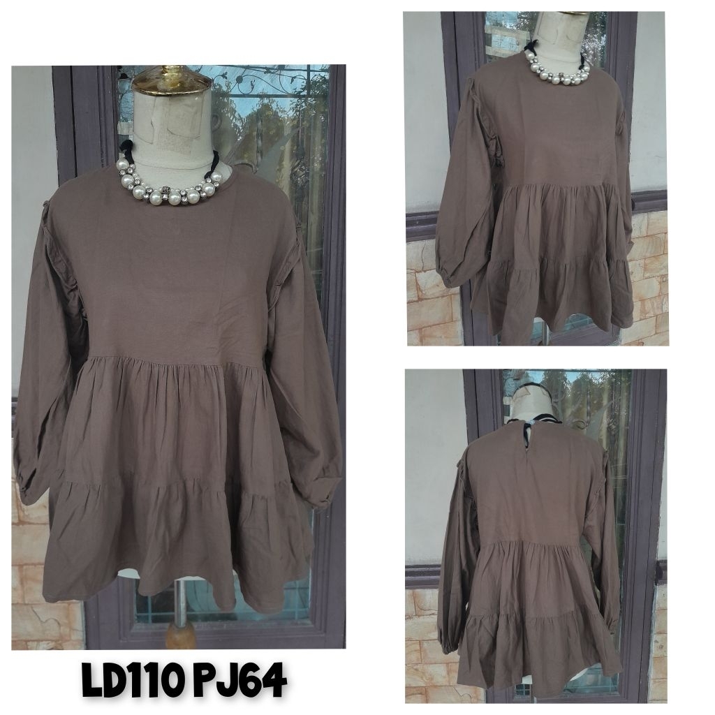 atasan baby doll katun