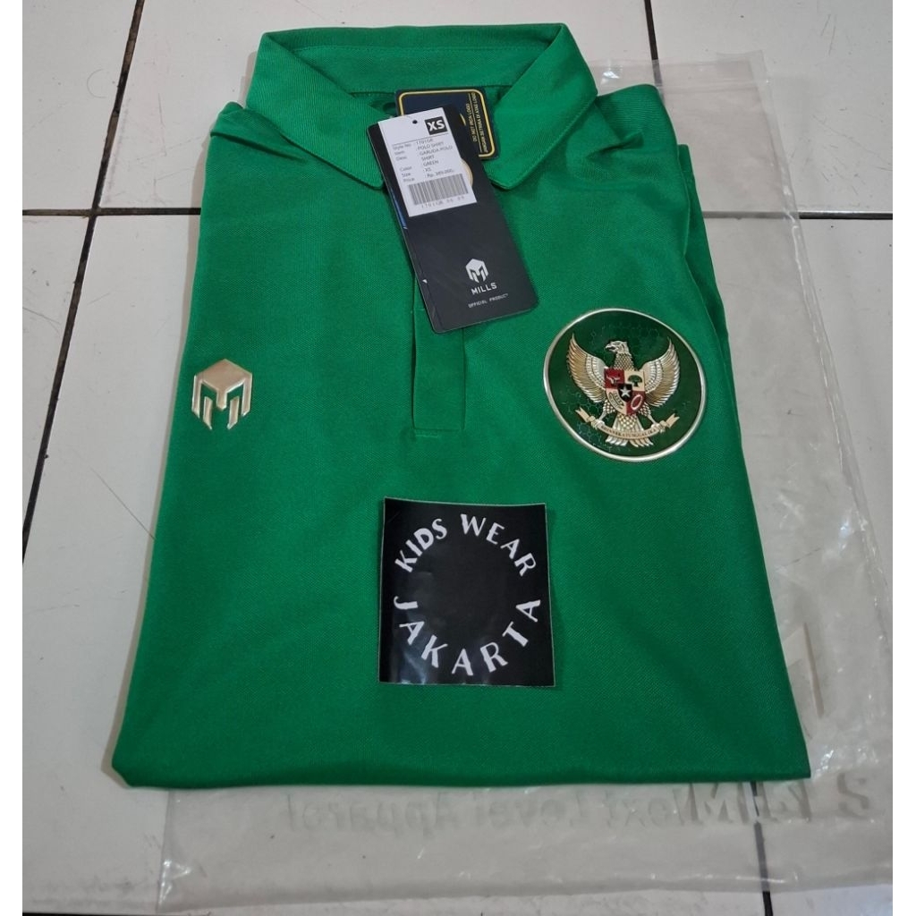 (MILLS) Timnas Indonesia Polo Shirt - Hijau 2020 - (XS)