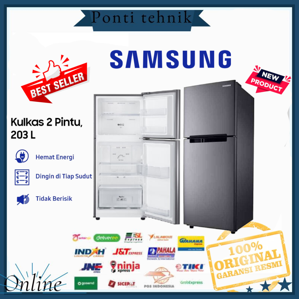 KULKAS SAMSUNG 2 PINTU RT19M300BGS 203 LITER GARANSI RESMI