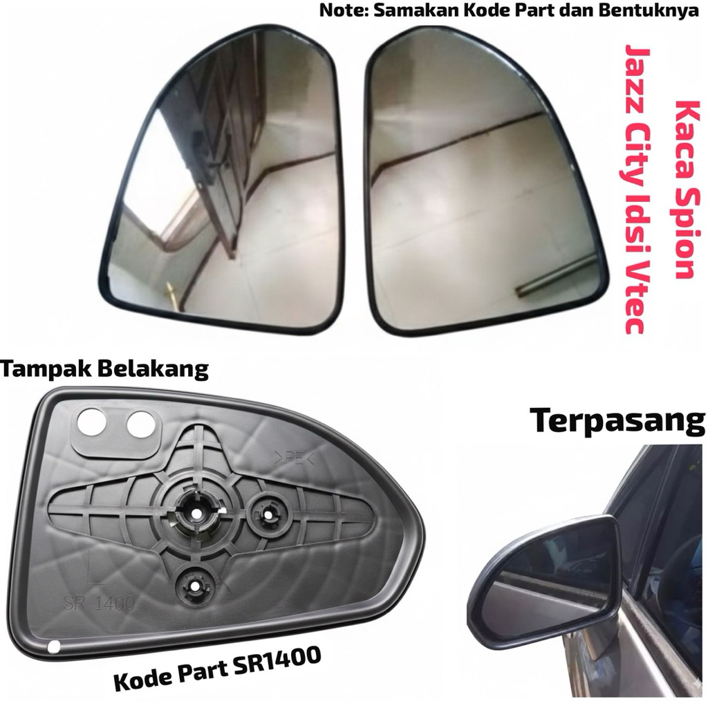kaca spion honda jazz civic city lama idsi vtec 2001 2002 2003 2004 2005 2006 2007 2008 honda city j