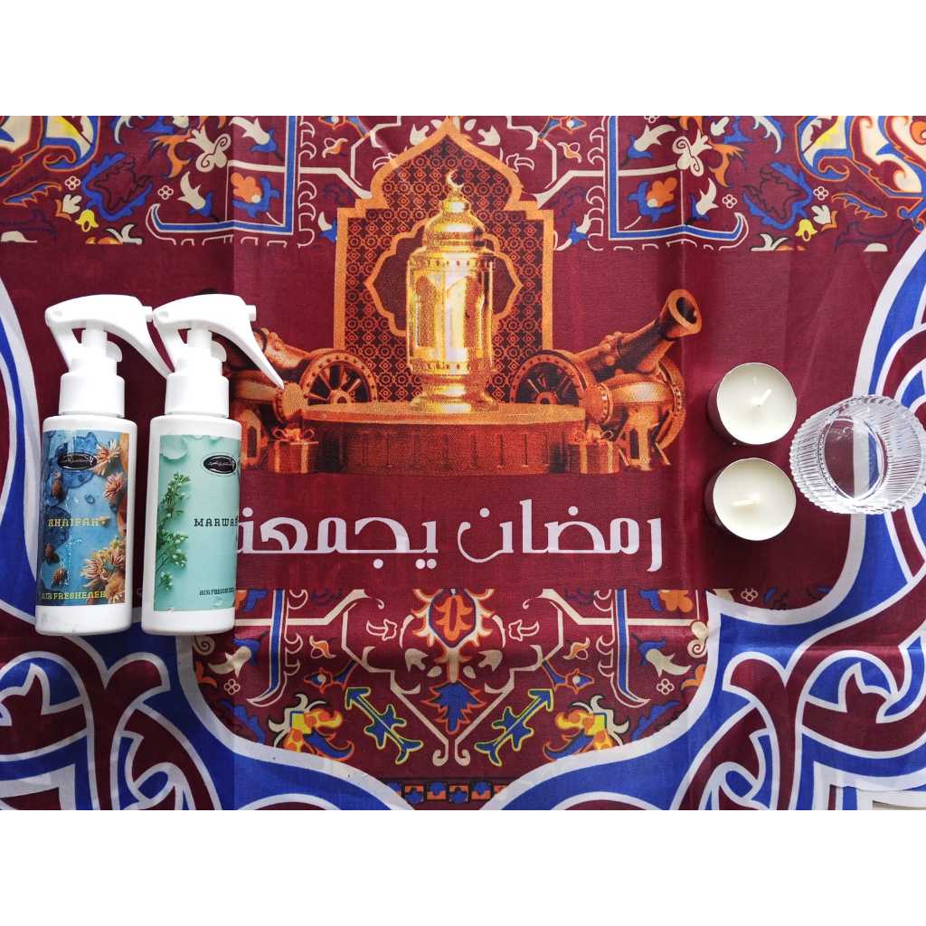 Edisi Ramadhan Paket Air Freshener Arab 2 pcs + Lilin Aromaterapi + Glass Holder – Pengharum Ruangan