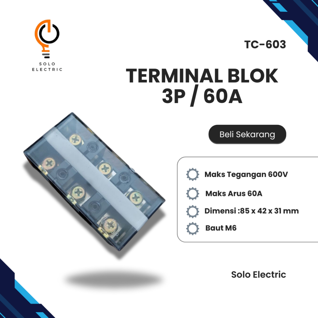 Terminal Blok 60A / 3P