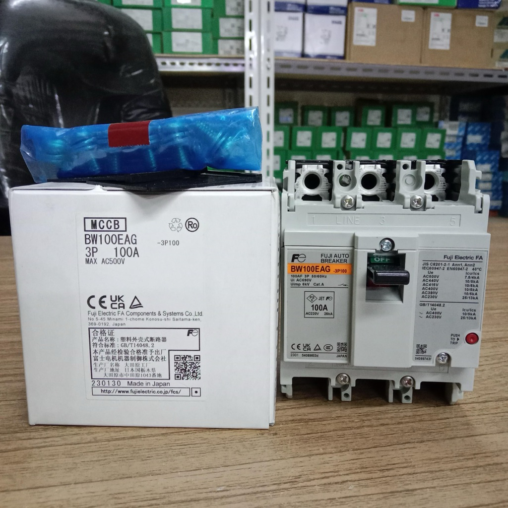 MCCB fuji BW100EAG 3P 100A original