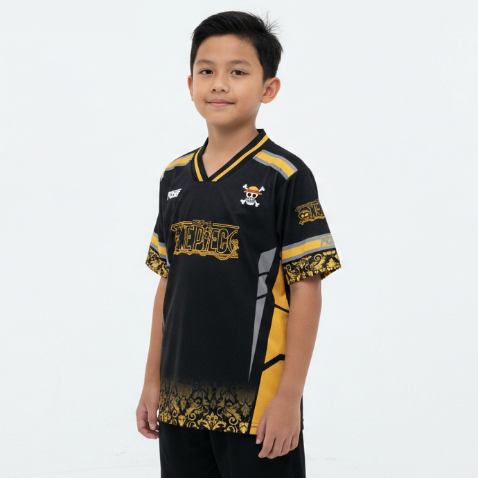 Jersey Project Baju Kaos Anak Jersey Onepiece Anime Full Printing Bos Kecil Unisex Dryfit