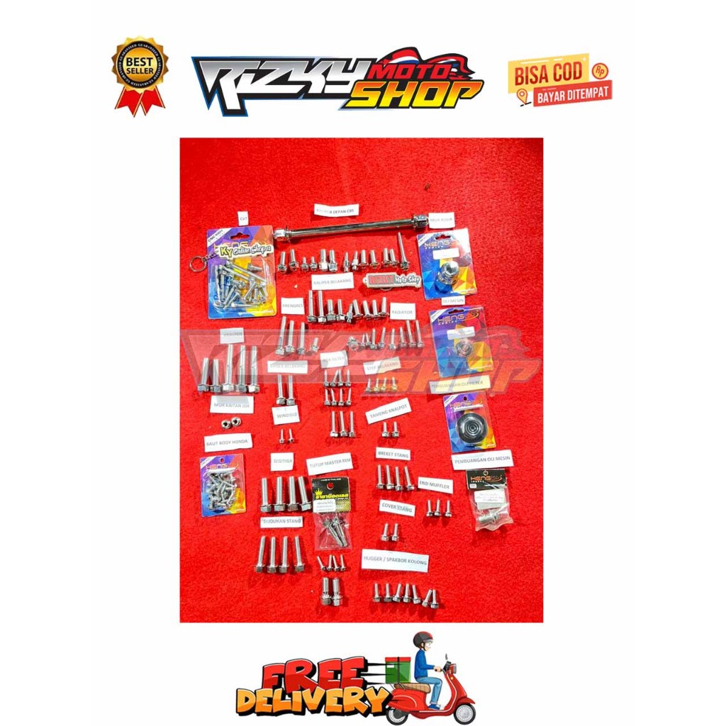 BAUT FULL 1 MOTOR STYLO VARIO 160 150 CBS NEW TAHUN 2018 - 2026 CVT KALIPER DEPAN BELAKANG SHOCK HAN