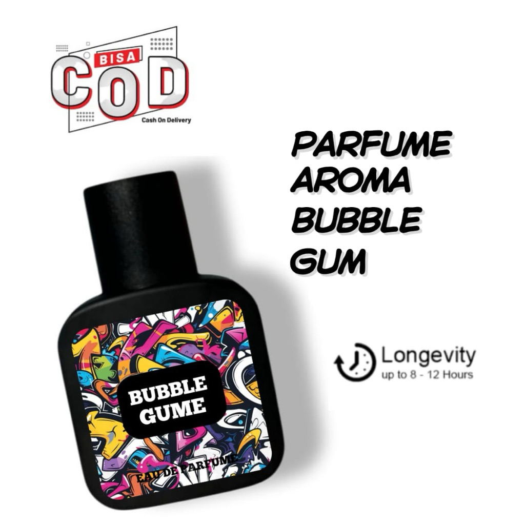 Parfume Buble Gum / Aroma Permen Karet Parfum Pria Wanita Wangi Tahan Lama Isi 50.ml