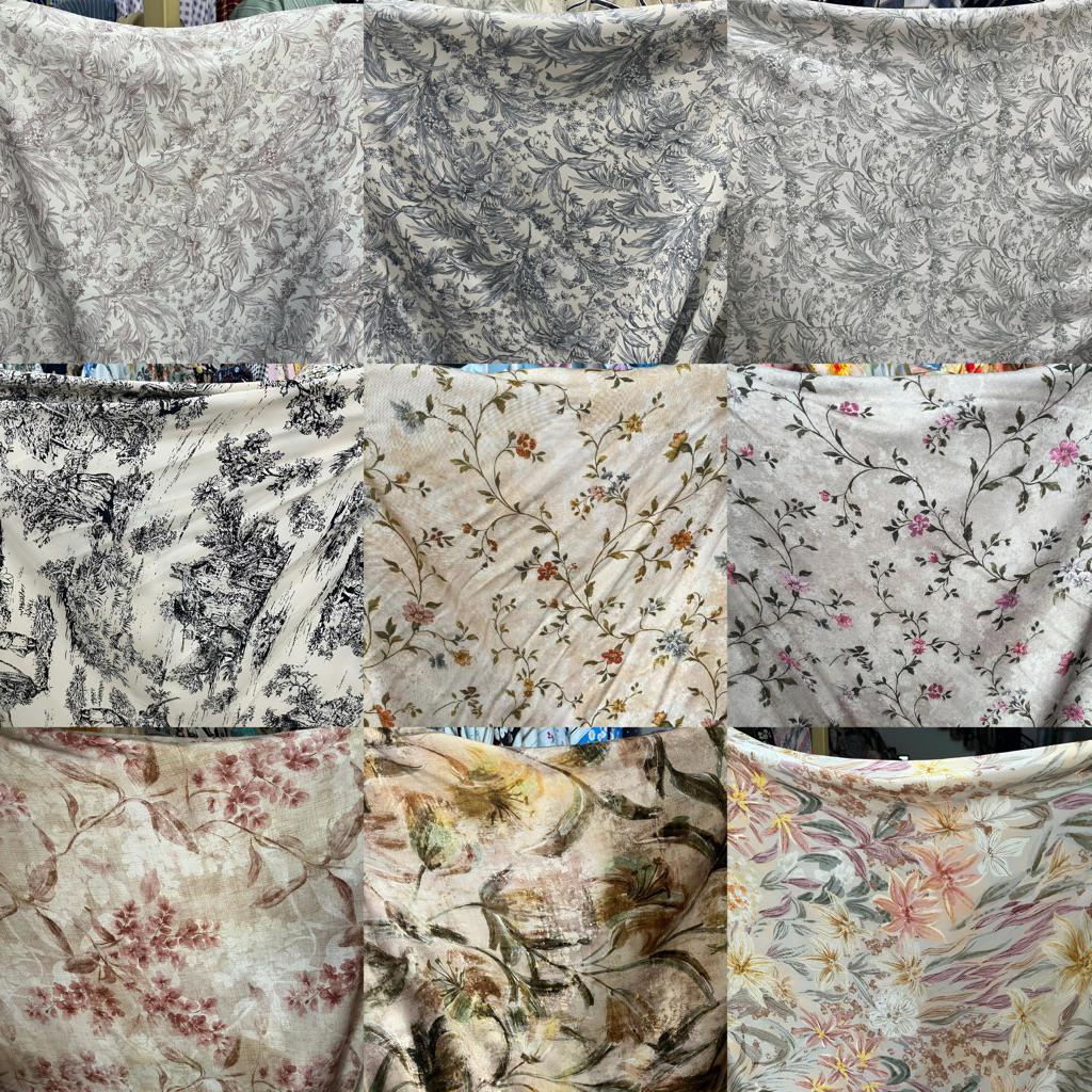 (Harga/0,5Meter) Kain Rayon Twill || Kain Katun Rayon || Rayon Twill Motif || Katun Rayon Motif Kemb