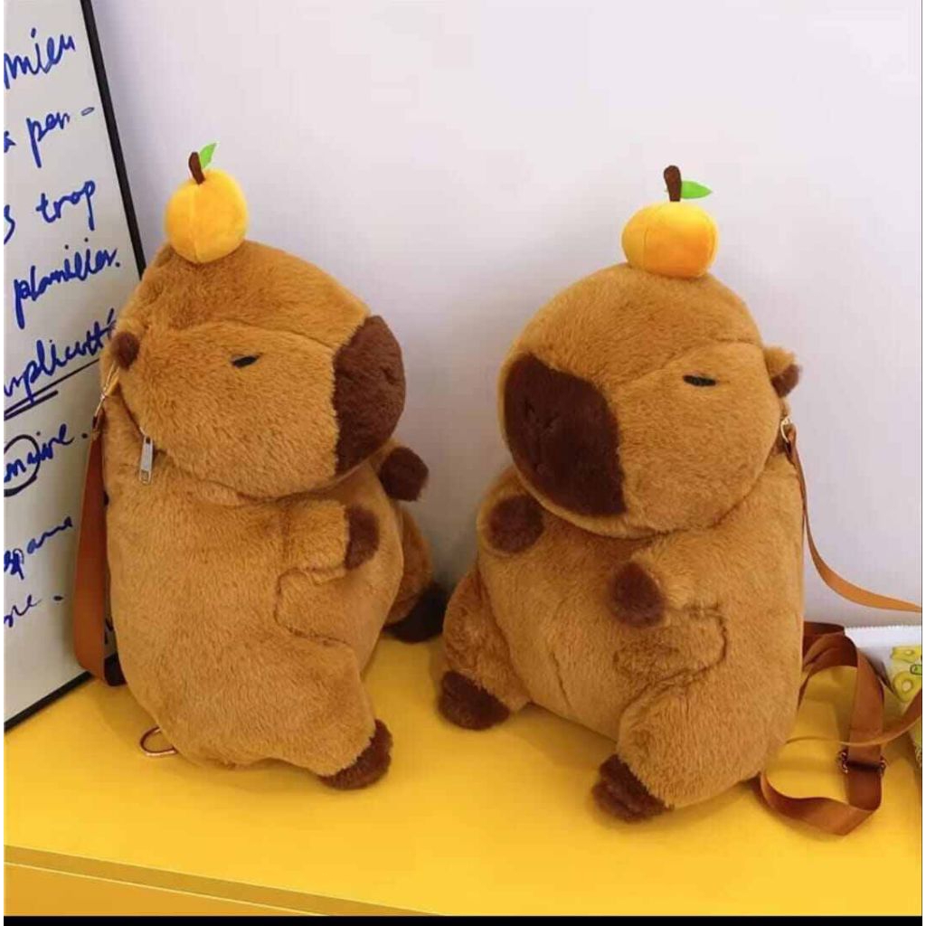 Tas Boneka Capybara Lucu | Tas Selempang Anak & Remaja | Bulu Lembut Premium
