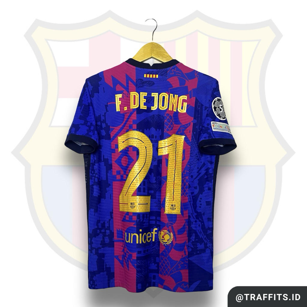Jersey Barcelona Third Kit 21/22 Player Issue Frenkie De Jong Original Size M