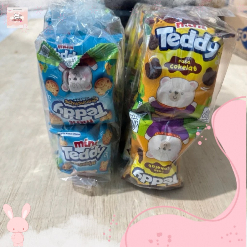 Biskuit Karakter Lucu Mini Tedy - Isi 20 pcs varian coklat , Chochochips