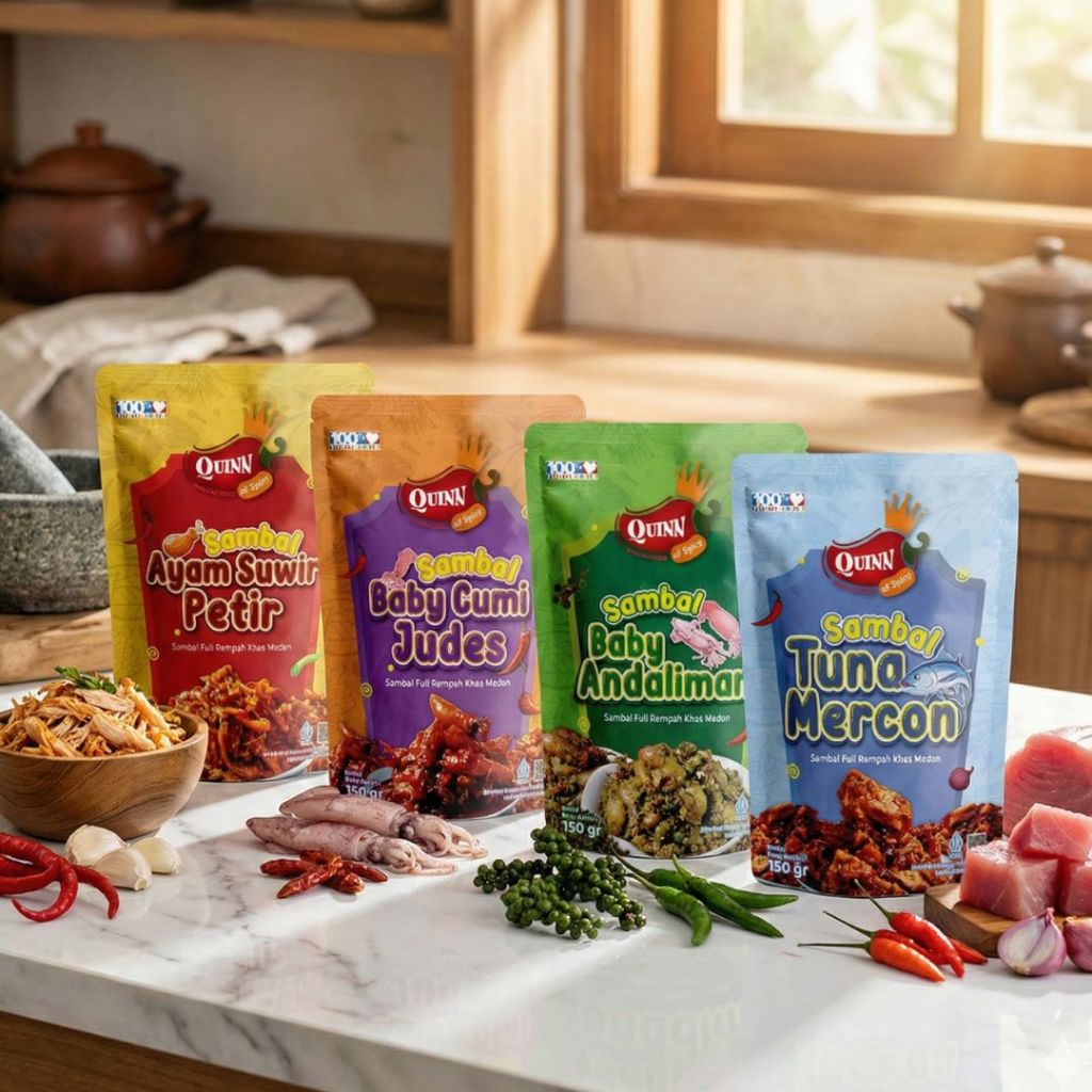 Paket Empat Sambal Quinn Kitchen Asli Medan Hemat Banget