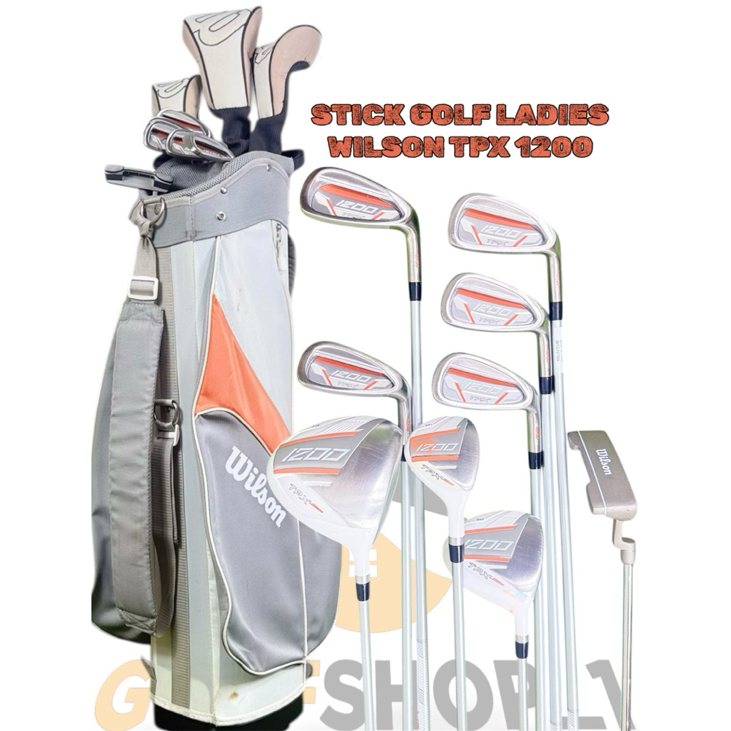 Stick Golf Ladies Wilson 1200 TPX Shaft Graphite Flek Ladies Fullset Bag Golf Second Original