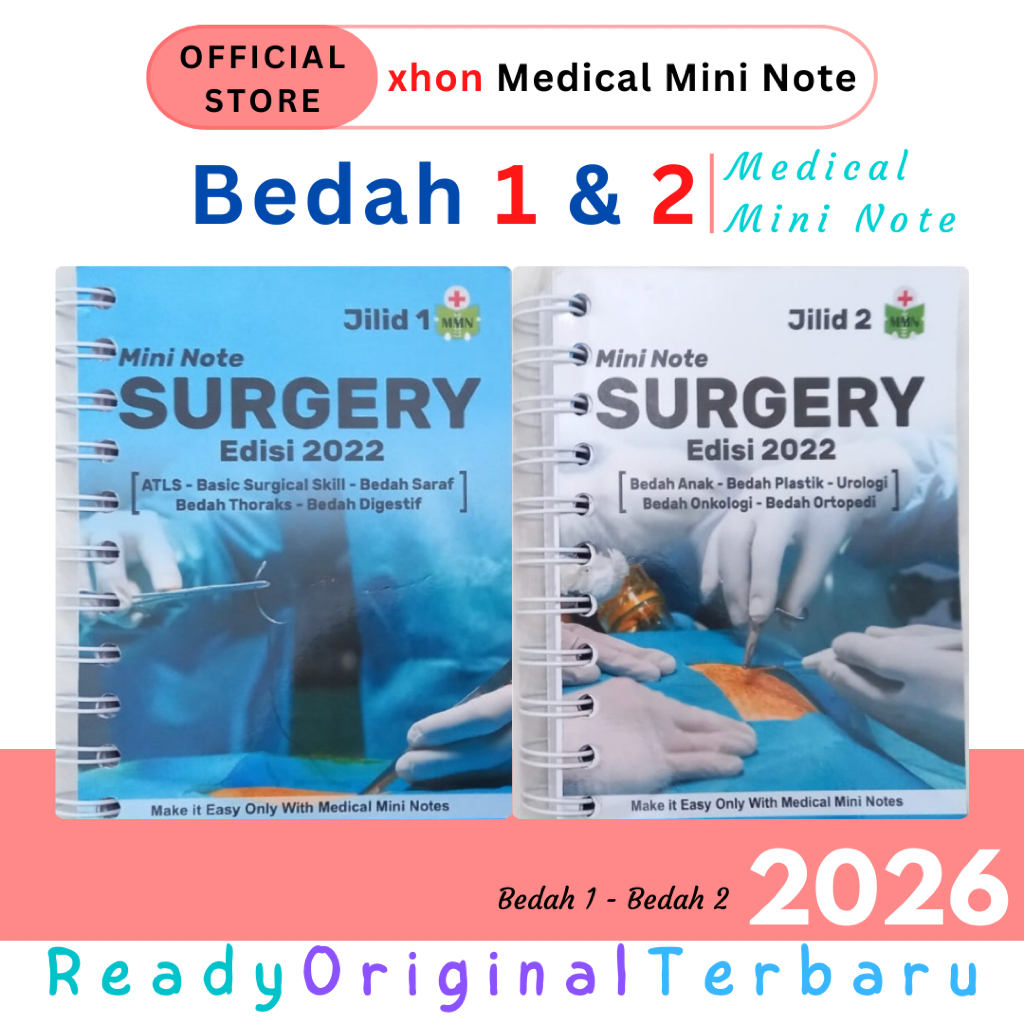 ORIGINAL TERBARU - MMN Surgery - Bedah Medical Mini Note | Medical Mini Notes | Buku Kedokteran | Bu