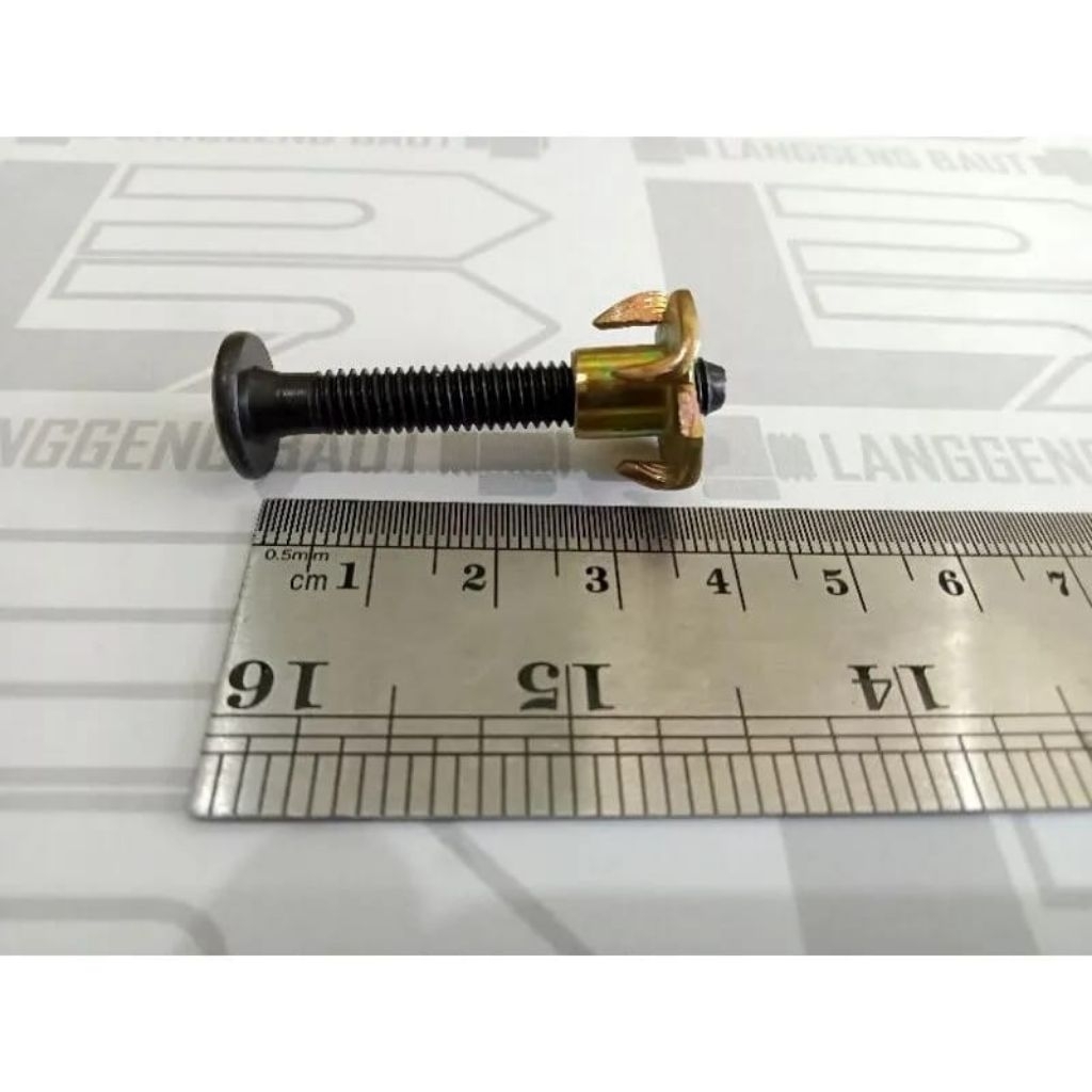 Baut cakar/baut speaker panjang 4cm + mur