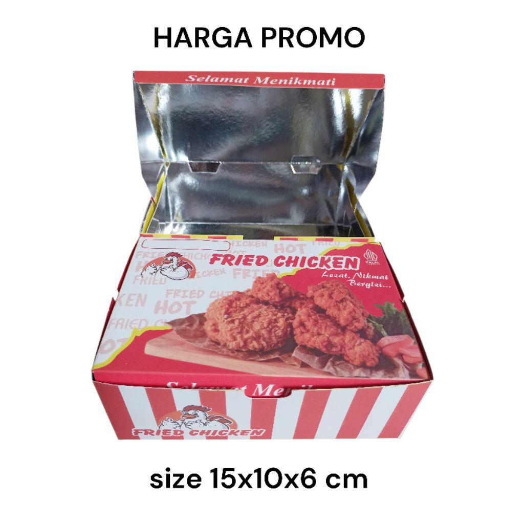 box fried chicken / bungkus fried chicken / kemasan fried chicken / wadah fried chicken