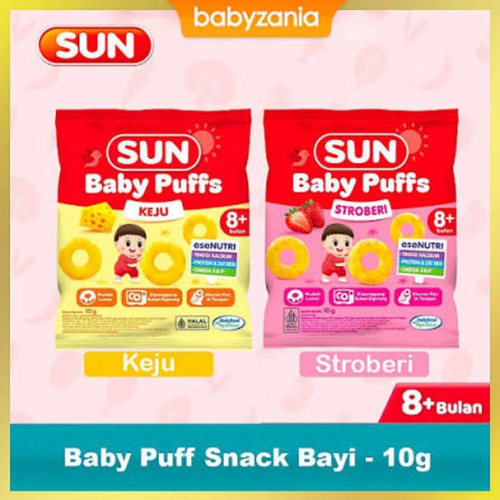 Sun Baby Puffs Camilan Bayi 8 Bulan 10 Gr x 10pcs