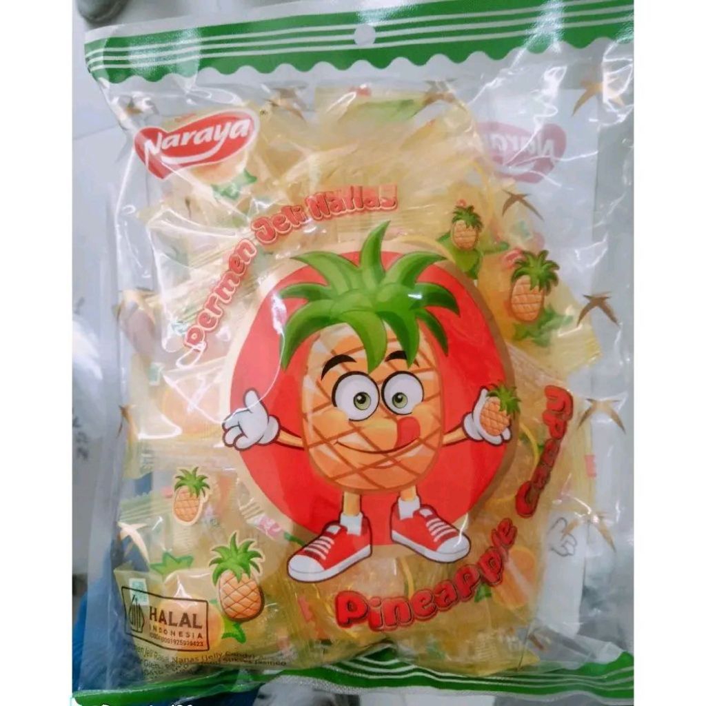 HALAL... Permen Jeli Nanas / Permen Jelly Rasa Nanas / Pineapple Jelly Candy / Permen Imlek / Permen