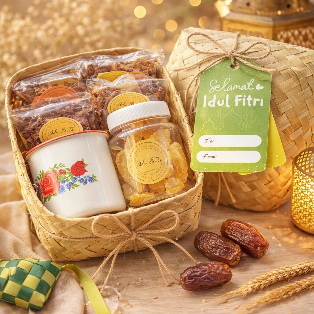 HAMPERS LEBARAN MURAH CANGKIR ENAMEL + WEDANG UWUH / BINGKISAN LEBARAN / PAKET MURAH HADIAH LEBARAN 