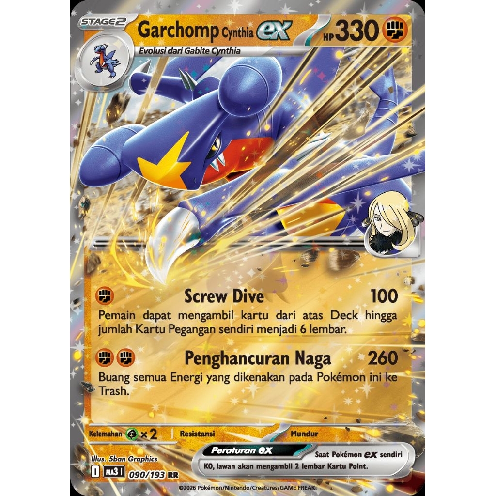 Garchomp Cynthia EX MA3 090/193 RR ID