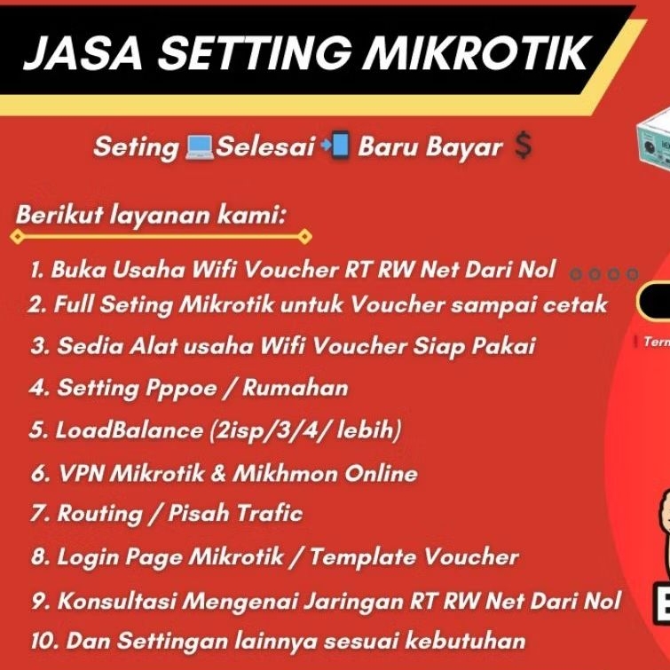 Jasa Setting Mikrotik Usaha Wifi