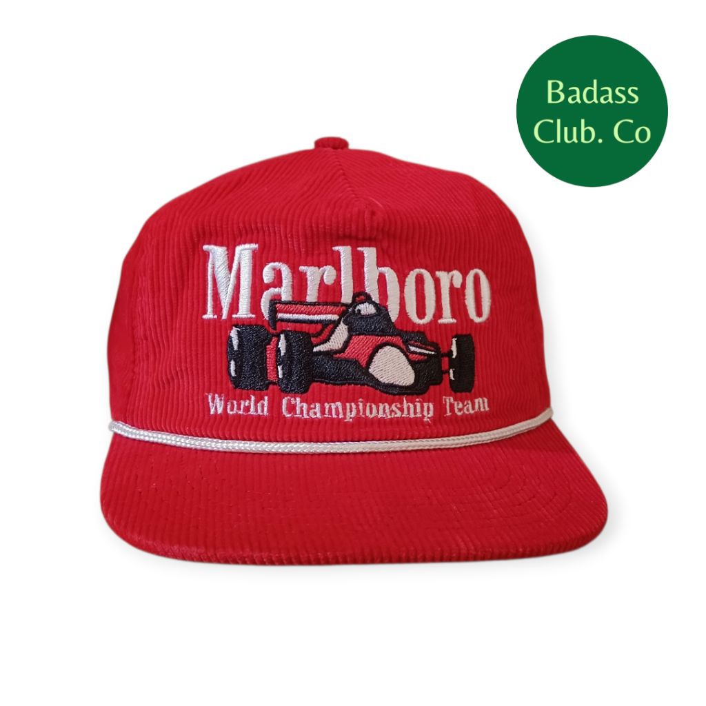 TOPI MARL-BORO CLASSIC VINTAGE SNAPBACK ROPEHAT | RED RETRO CORDUROY