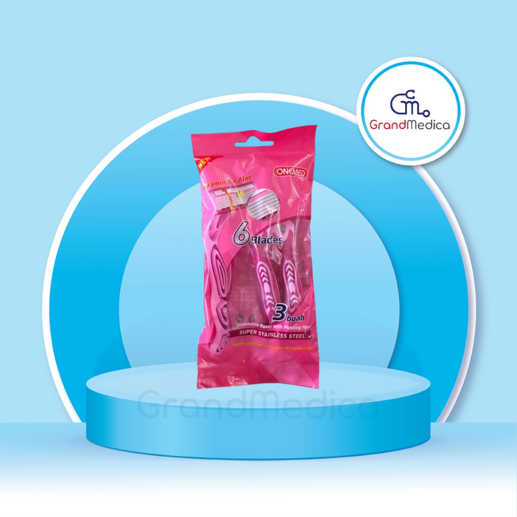 Pisau Cukur 6 Blade ONEMED 1 Pack / Alat Cukur 6 Pisau Blade ONEMED - Isi 3pcs