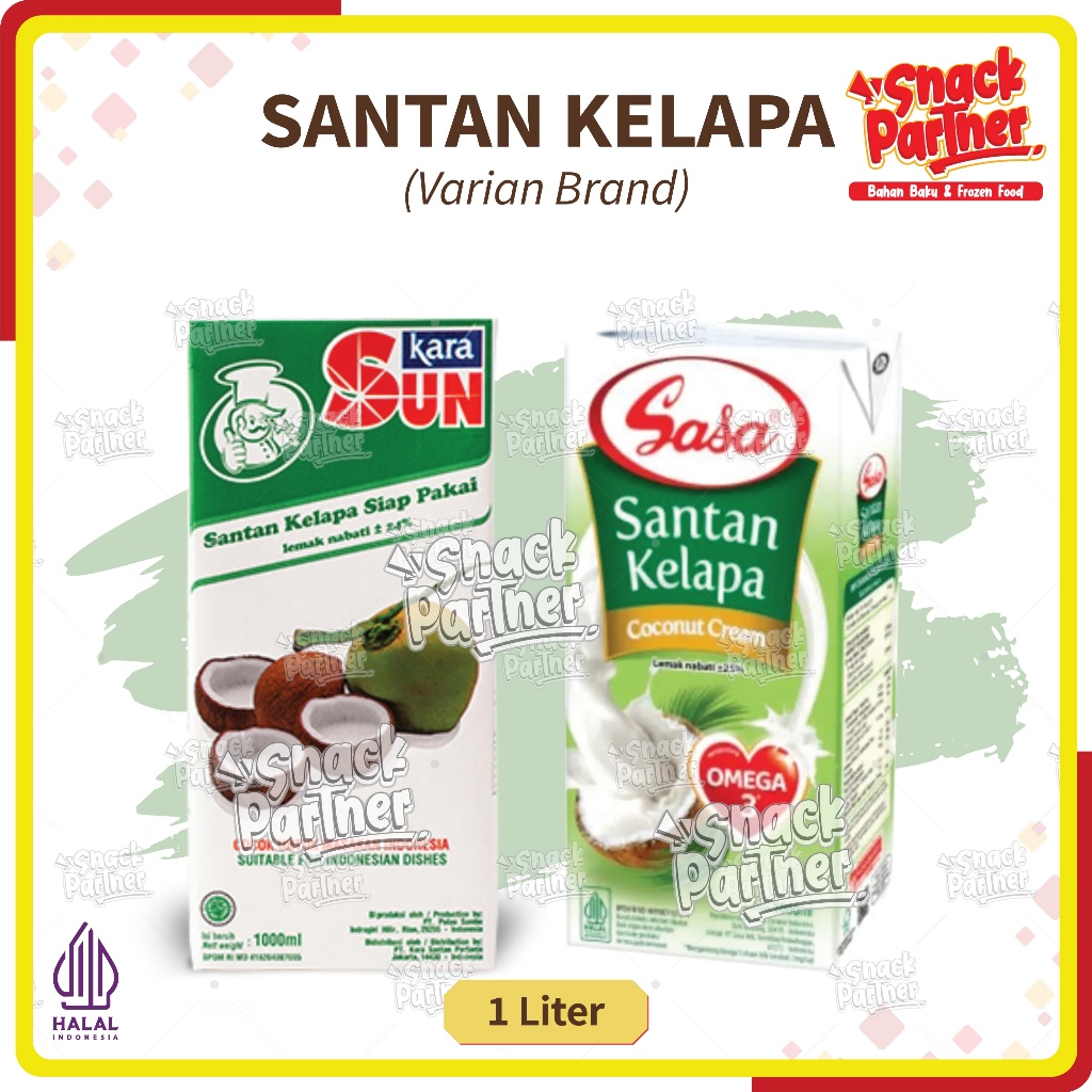 SANTAN KELAPA ASLI 1 L - SASA SUN KARA UHT Cair Coconut Milk 1L 1Liter