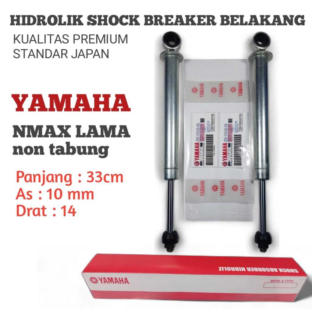 HIDROLIK SHOCK BREAKER BELAKANG YAMAHA NMAX NON TABUNG KUALITAS PREMIUM STANDART JAPAN  Panjang 33cm