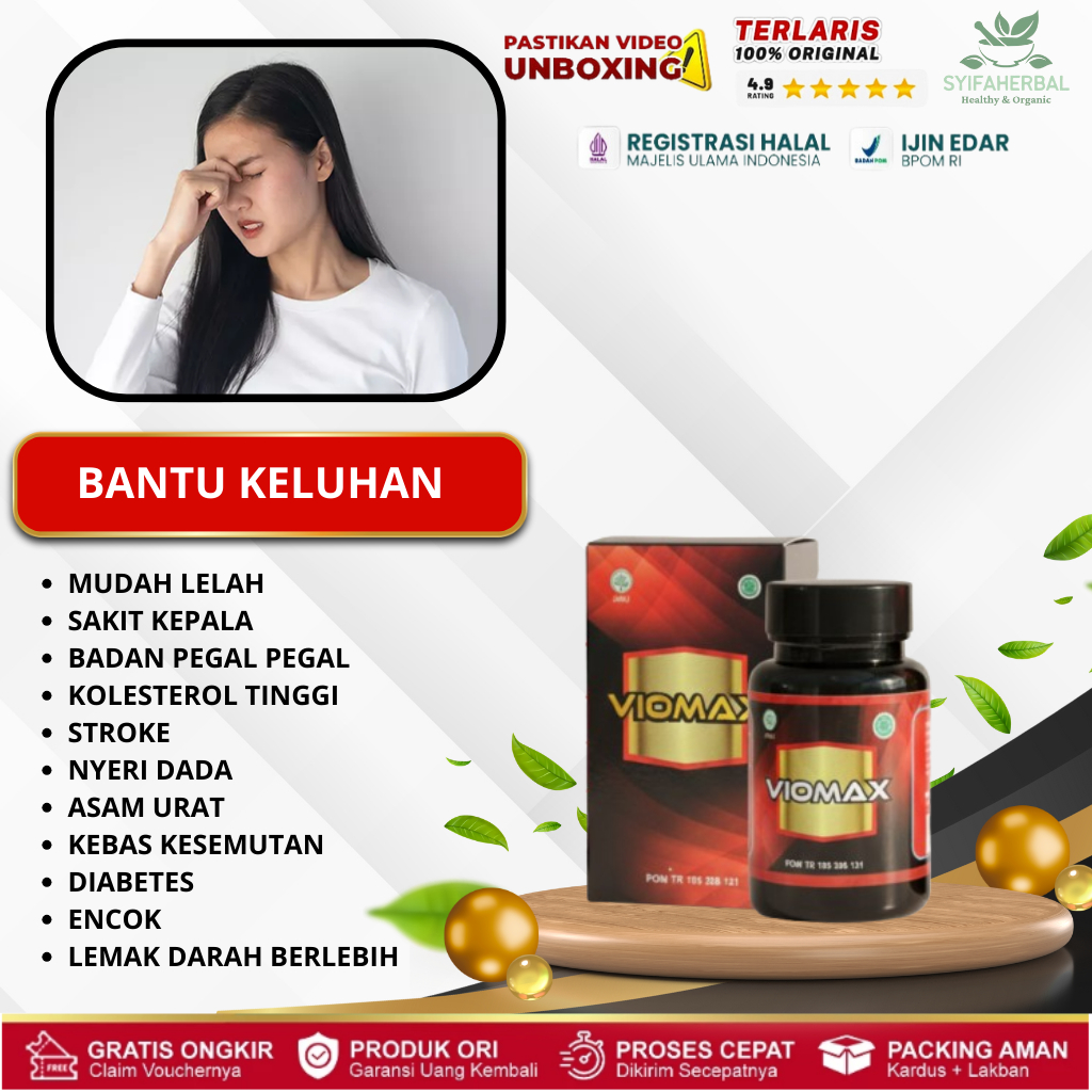 Viomax Membantu Meredakan Migrain, Pusing, Vertigo, Sinus, Cluster Headache, Sakit Kepala, Sakit Kep