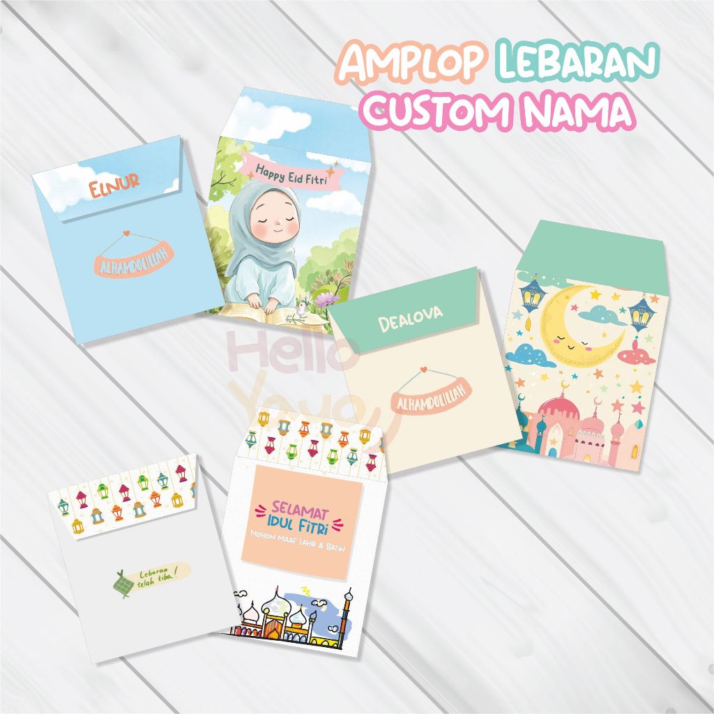 AMPLOP LEBARAN 2026/ AMPLOP IDUL FITRI / AMPLOP LEBARAN CUSTOM NAMA