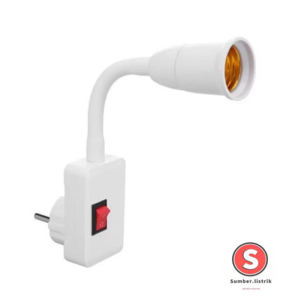 Fitting Lampu/ Saklar Lampu on/off/ fitting lampu belajar/ saklar lampu fleksibel/ colokan lampu