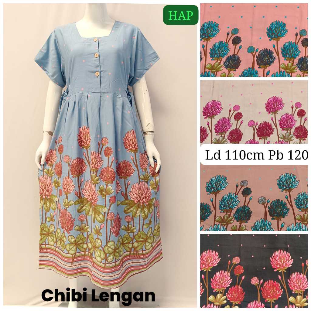 Daster Dewasa Wanita Chibi Motif Bahan Katun HAP | Daster Chibi Motif Terbaru | Daster Katun Chibi M