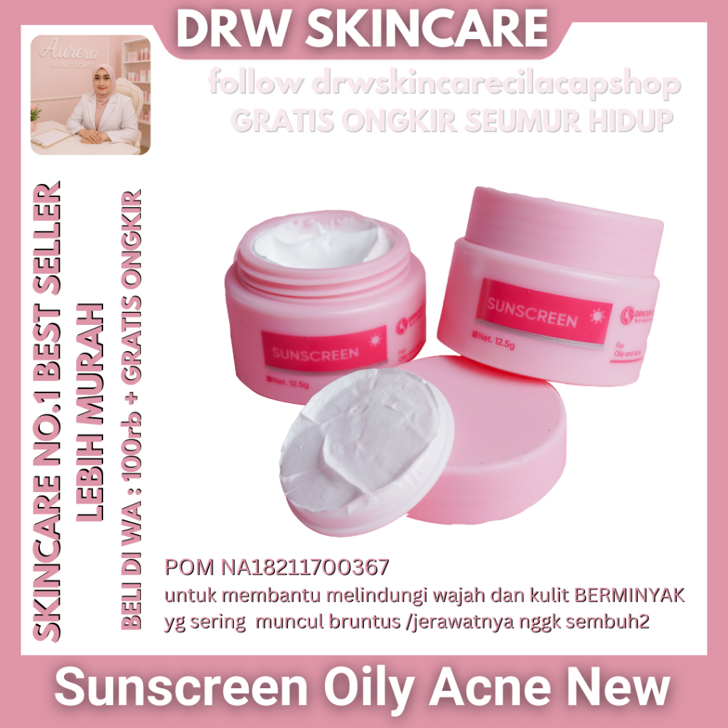 DRW Skincare Sunscreen Oily Acne New (Wajah Berminyak Sensitif)
