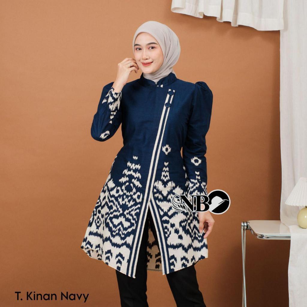 Tunik Batik Atasan baju Batik Modern Tunik Kancing Depan(Busui)