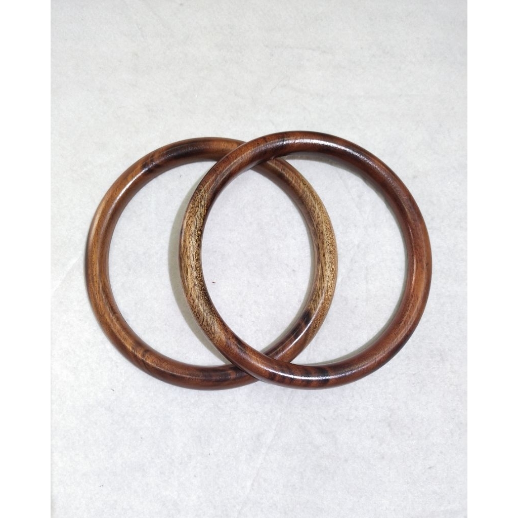 Ring Kayu Macrame | Handle Ring Kayu | Pegangan Tas Bulat