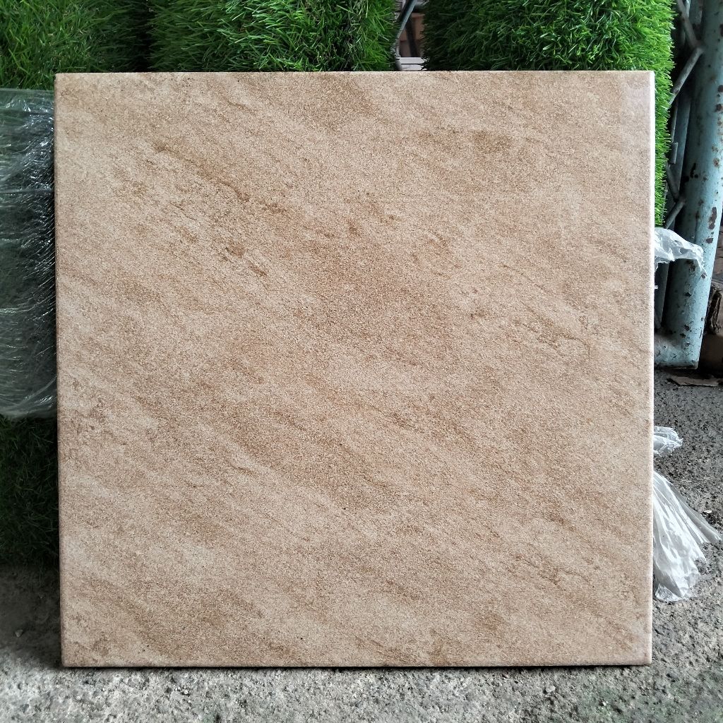 keramik 40x40 cream motif (matt-doff)/ keramik garasi/ keramik teras/ keramik coklat/ keramik halama