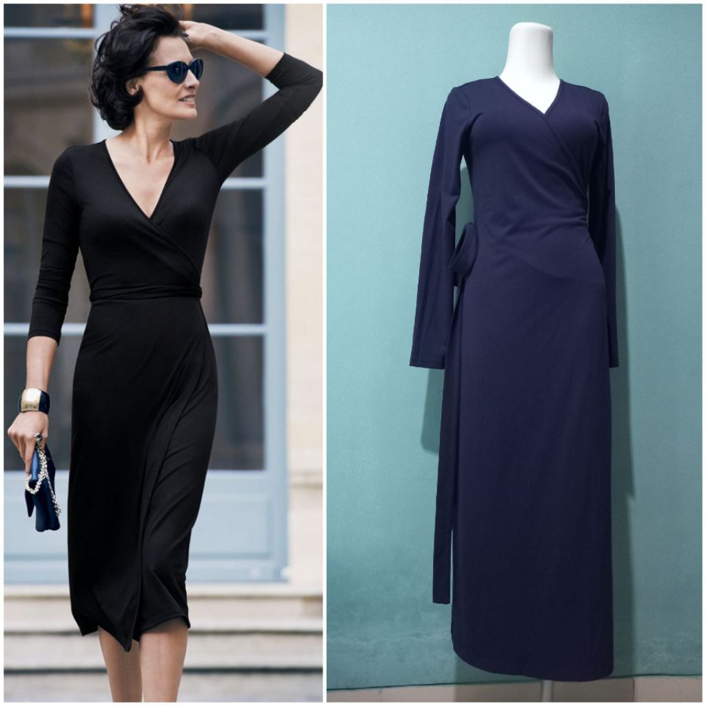 UNIQLO x IDLF Ines De La Fressange Jersey Wrap Dress