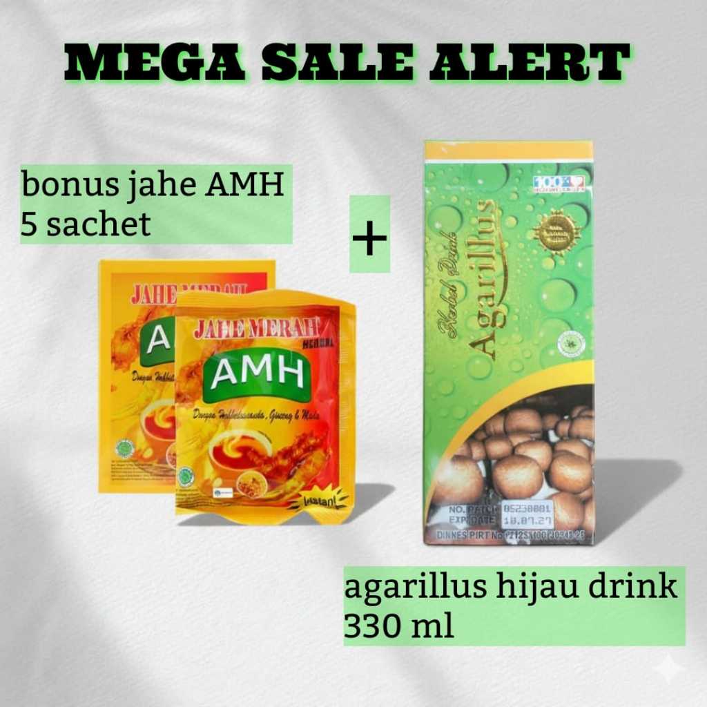 NEW PROMO Agarillus Herbal Drink FREE 5 SACHET JAHE AMH | Madu Temulawak | Obat Asam Urat
