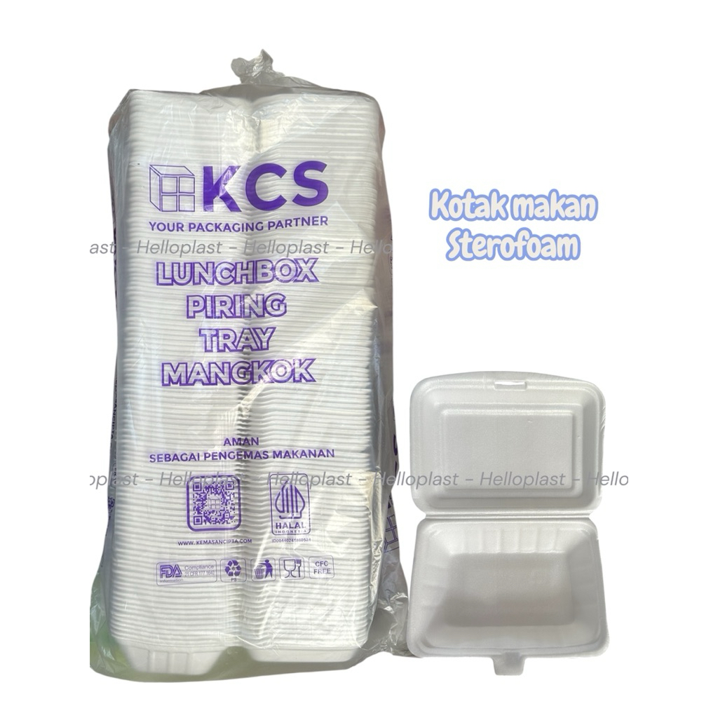 100PCS KOTAK MAKAN STEROFOAM / STROFOAM NASI AYAM GEPREK / KOTAK GABUS MAKANAN